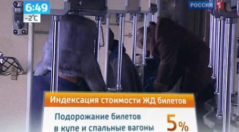 РЖД поднимает цены на билеты