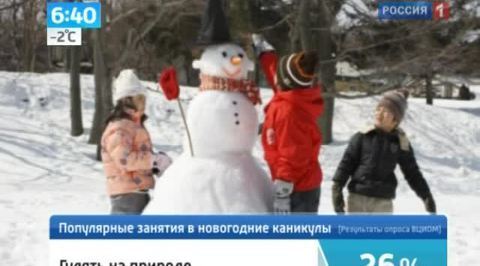 В каникулы россияне будут ходить в кино и кататься на лыжах
