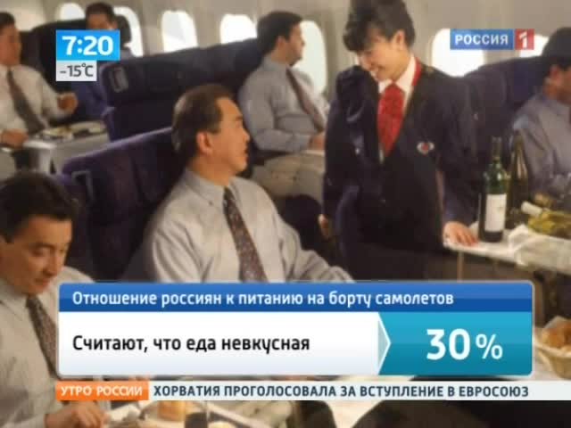 Утро России. Питание на борту