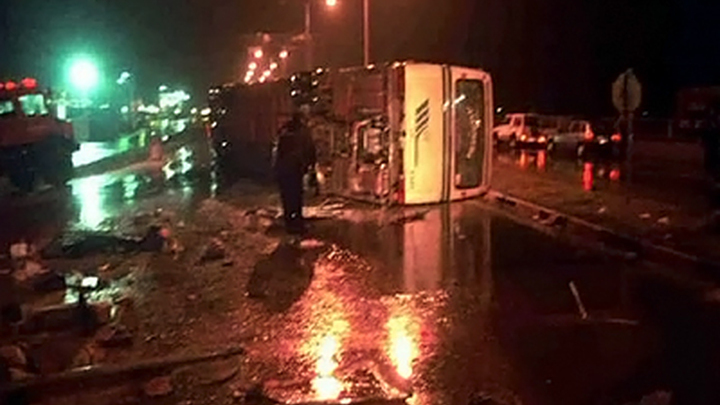 ДТП в Греции произошло на скользкой из-за дождя дороге