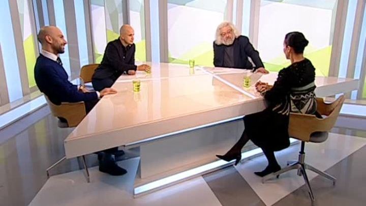 Алла Сигалова, Егор Дружинин и Евгений Папунаишвили в программе "Наблюдатель"
