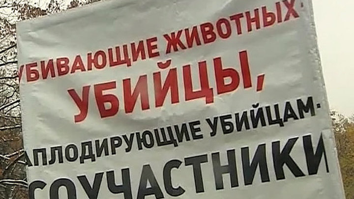Митингующие в центре Москвы требуют найти и наказать догхантеров