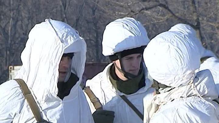 Учения морской пехоты: на морозе и под наблюдением блогеров