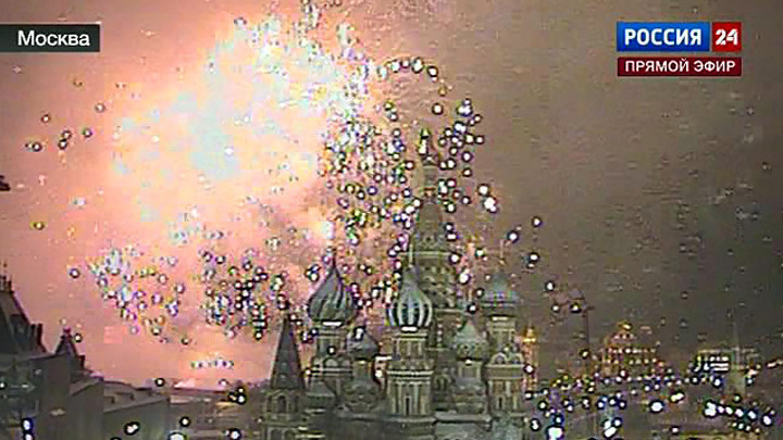Новогодний салют в Москве