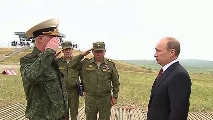 Путин понаблюдал за ходом учений в Восточном военном округе