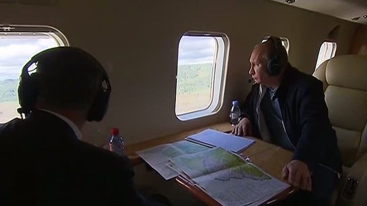 Амурская область. Владимир Путин облетел зону наводнения