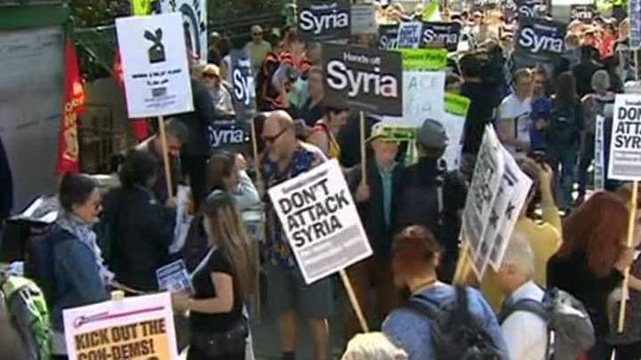 Лондонцы протестовали против вмешательства в сирийский конфликт