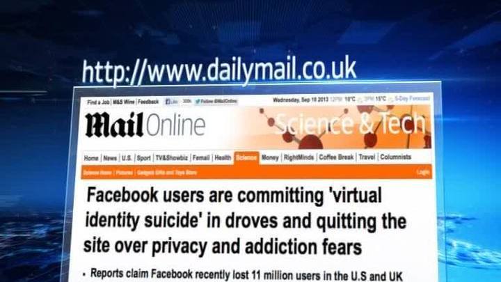 Пользователи Facebook совершили массовое виртуальное самоубийство