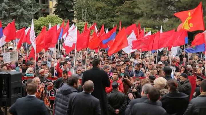 Молдавская оппозиция провела акцию протеста в Кишиневе