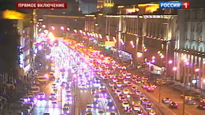 Москва покраснела от автомобильного напряжения