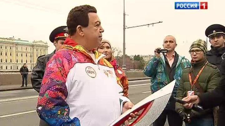 Олимпийский огонь путешествует по столице