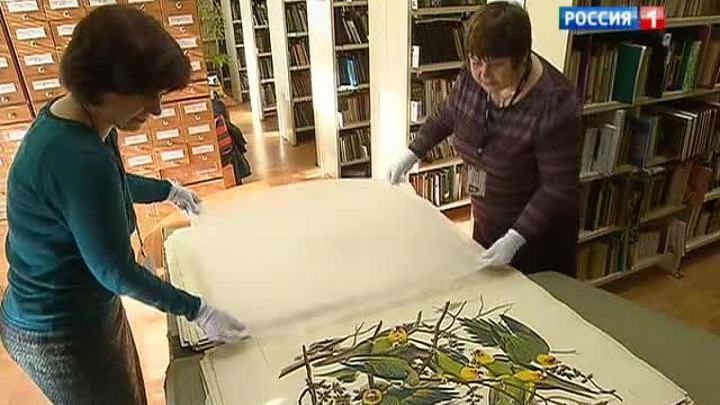 Выставка редких книг о птицах в Дарвиновском музее
