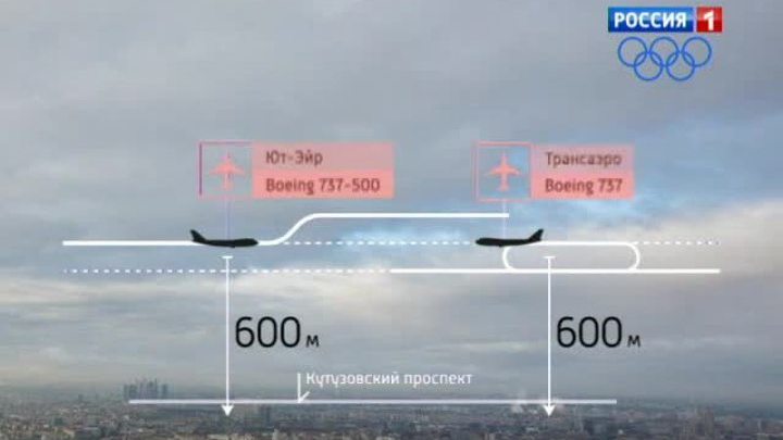 Опасный Boeing-дуэт в небе над Москвой