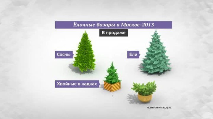 Москва в цифрах. Елки в городе