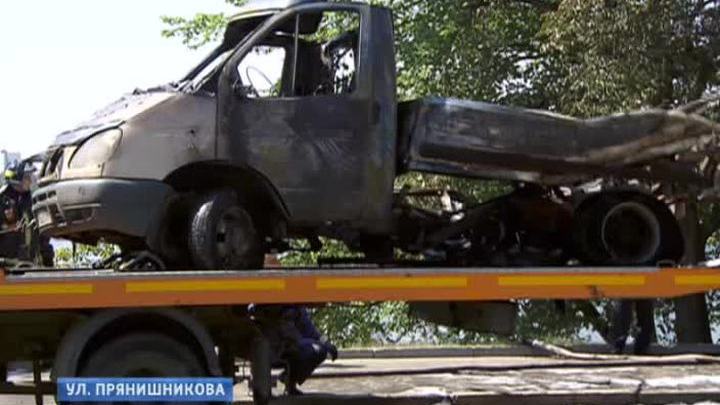 На севере Москвы взорвалась "Газель" с газовыми баллонами