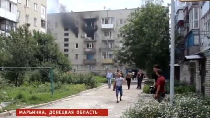 Пригороды Донецка - под огнем артиллерии