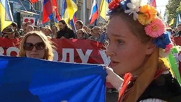 На "Марш мира" в Москве пришло в 10 раз меньше людей, чем ожидалось