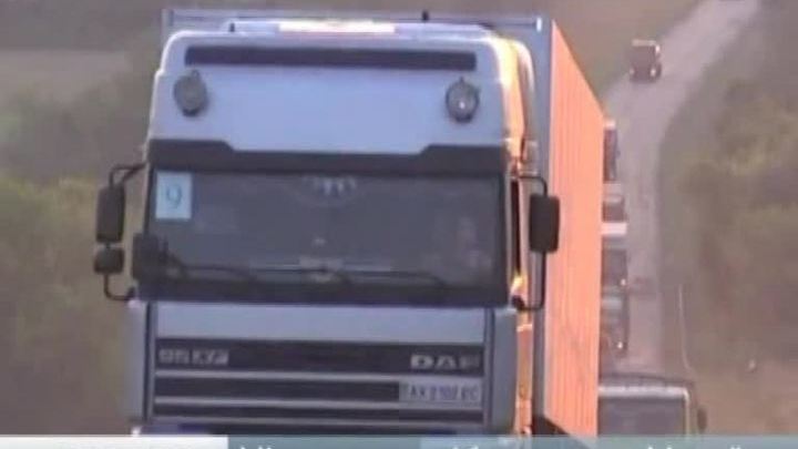 Немецкий конвой попал в аварию на Украине
