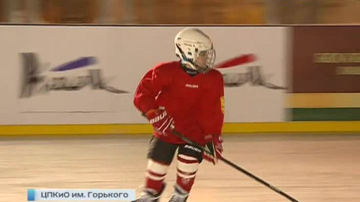 В парке Горького открылась бесплатная школа хоккея для детей