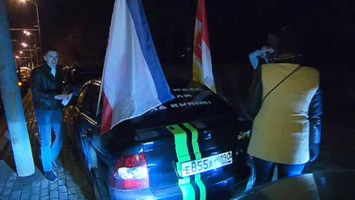 Москвичи отметили автопробегом годовщину крымского референдума