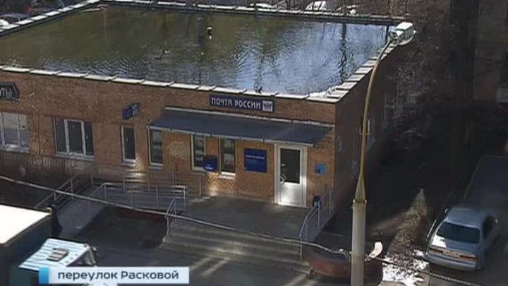 На крыше почтового отделения в Москве появилось озеро с утками