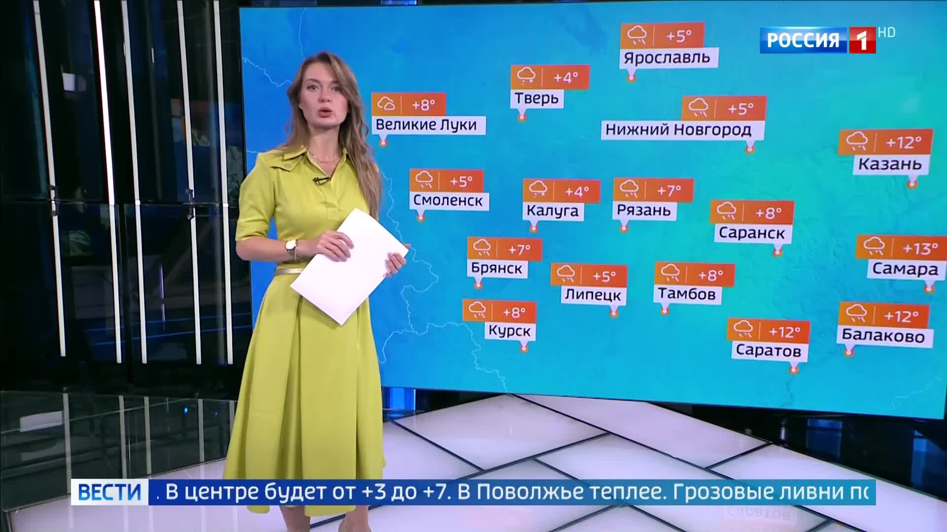 Холодный фронт над центральными регионами: снег и мороз ночью