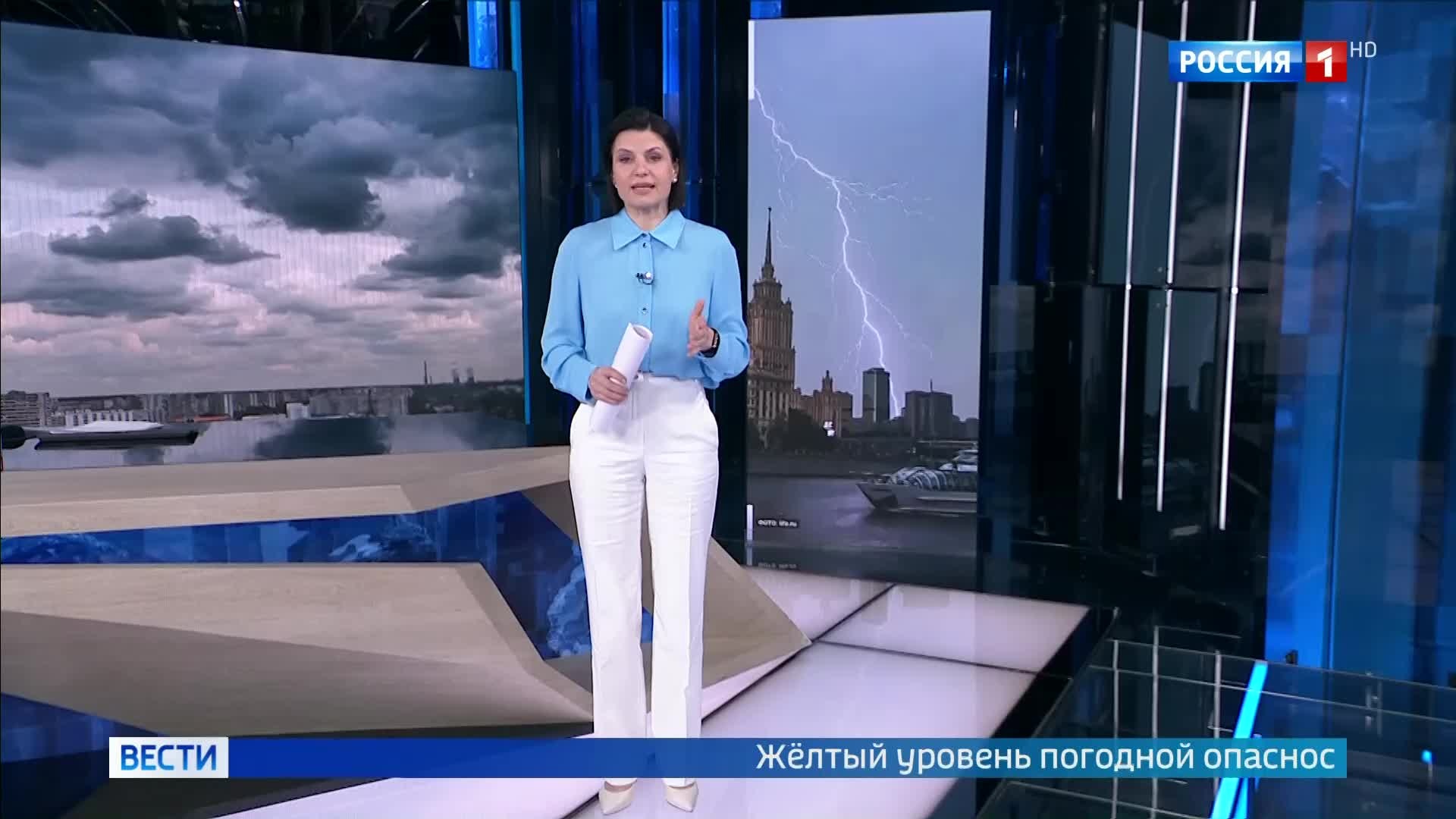 "В Москве и Подмосковье сохраняется желтый уровень опасности из-за сильного ветра и гроз"