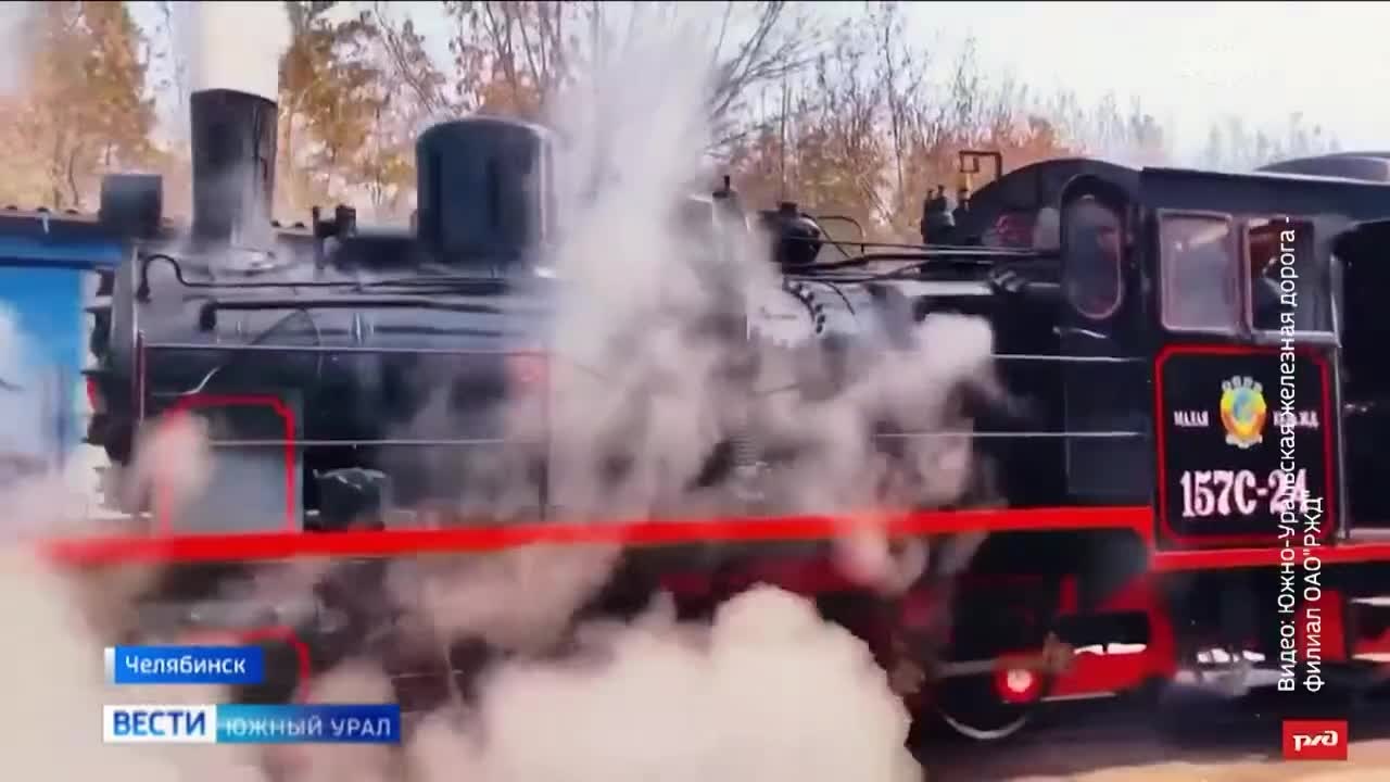 В Челябинске раритетный паровоз испытали огнем и яичницей