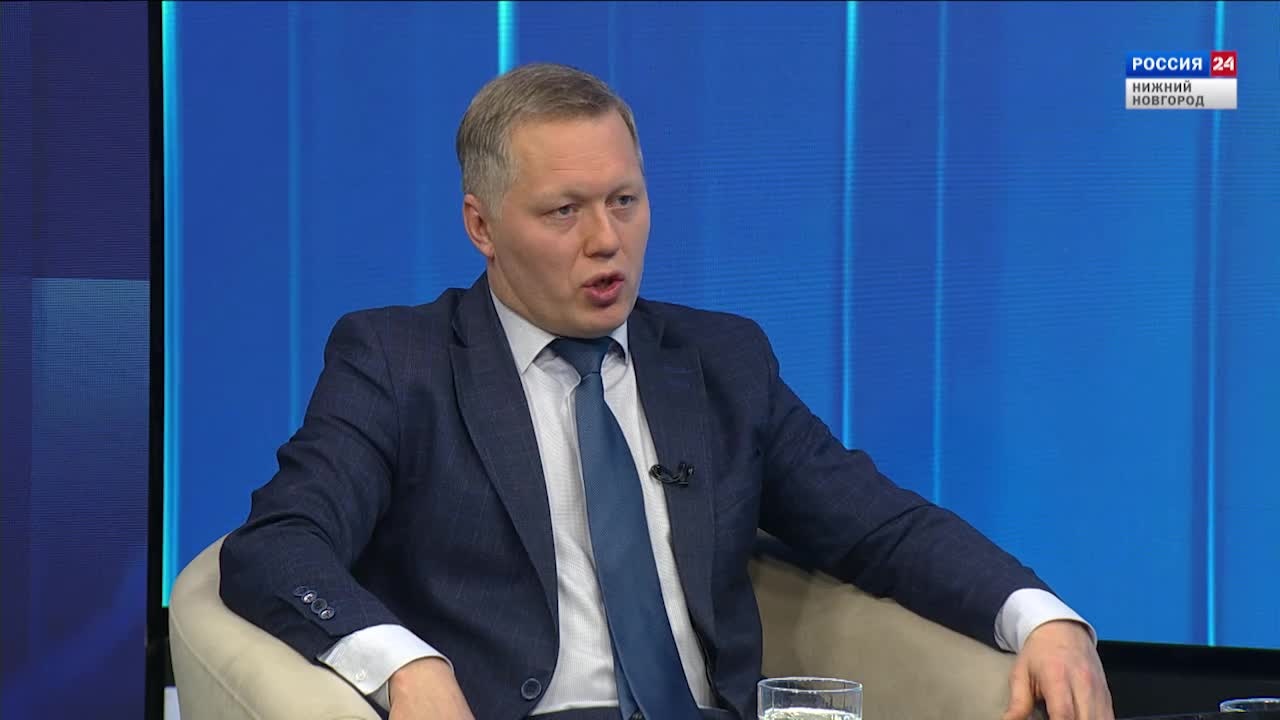 «Вести-Интервью».  Гость программы - исполняющий обязанности директора ГКУ НО "Центр развития транспортных систем" Александр Бачурин.