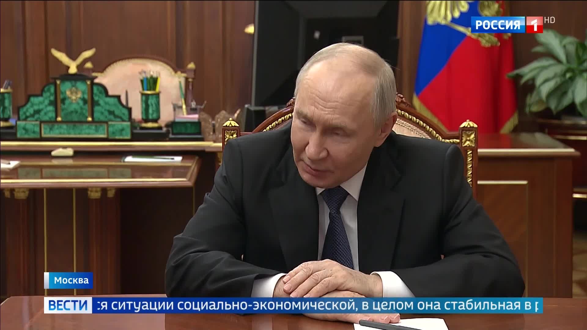 Путин и Кадыров обсудили помощь пострадавшим от паводков и развитие Чечни.