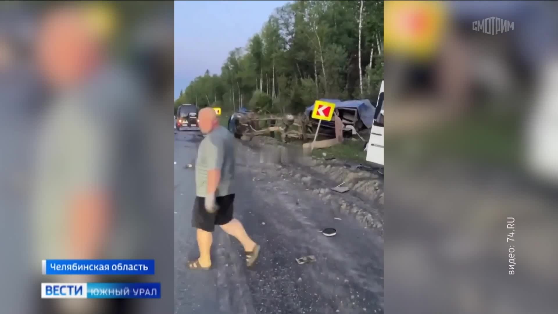 В ДТП на трассе М5 погиб водитель микроавтобуса и пострадали игроки баскетбольной команды