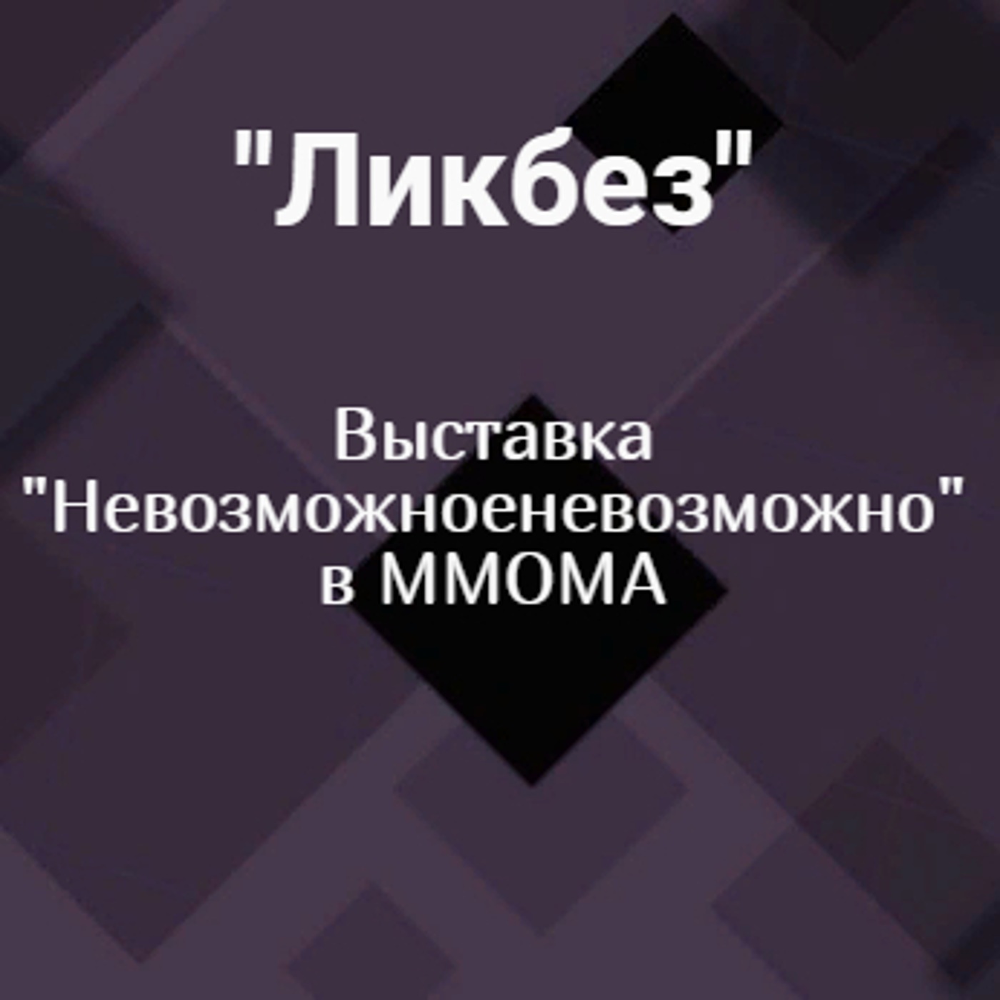 Выставка "Невозможноеневозможно" в ММОМА