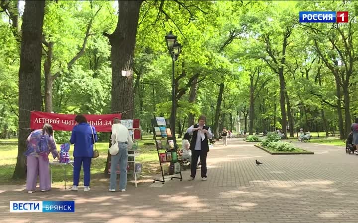 Летние читальные залы заработали в брянских парких и скверах