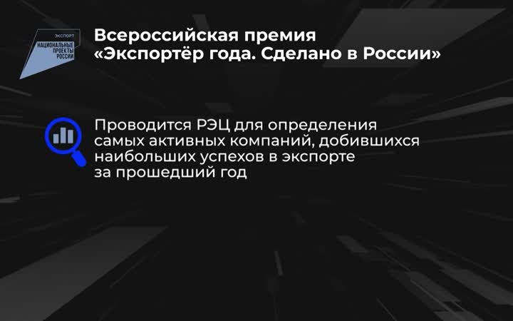 Россия в цифрах. Национальный проект "Международная кооперация и экспорт"