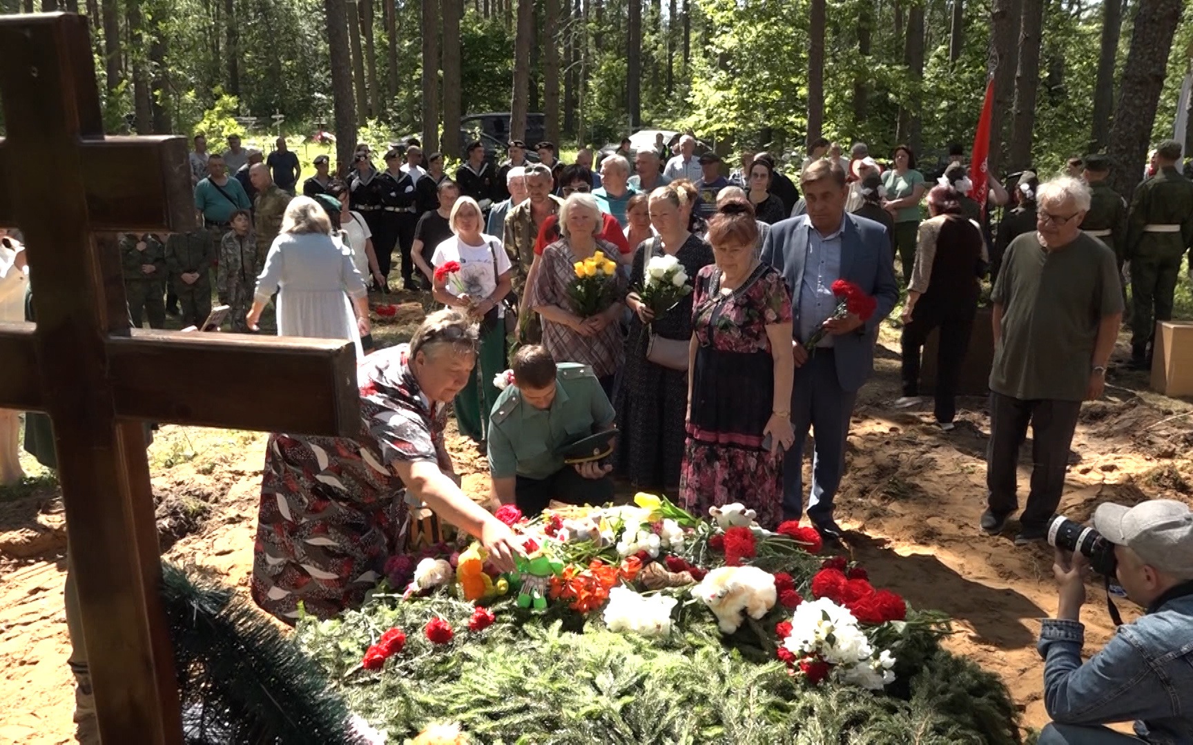В Себежском районе перезахоронили останки 49 мирных жителей, расстрелянных фашистами
