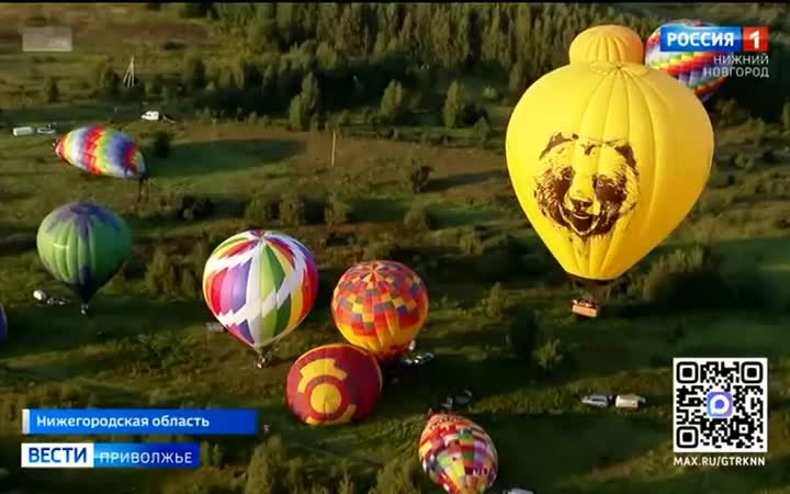 Вечерние полеты аэростатов стартовали в Борской пойме