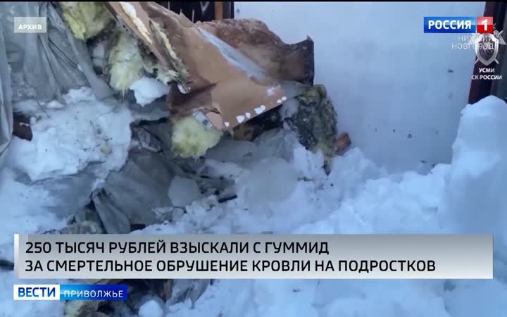 Суд взыскал с нижегородского ГУММиД 250 тысяч рублей за обрушение кровли на ребенка