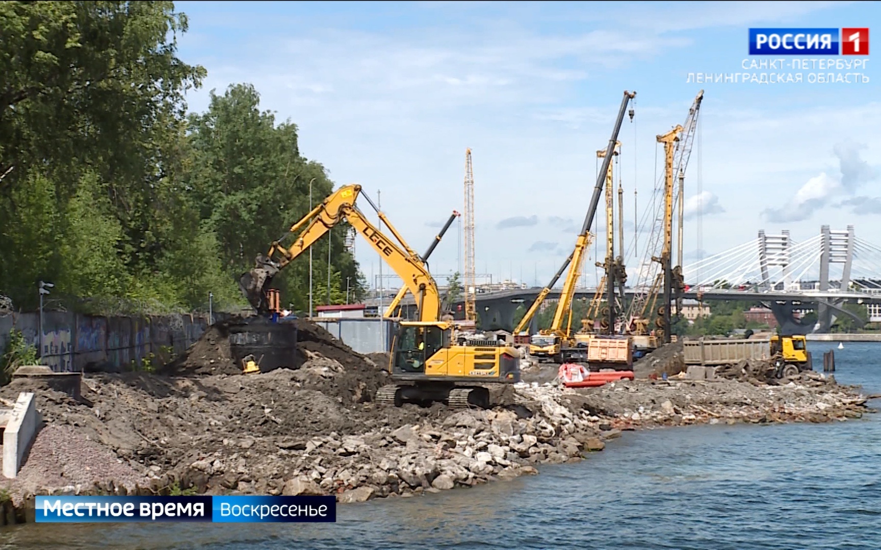 На Васильевском острове строят новый участок набережной Макарова