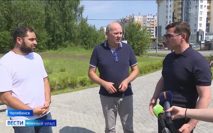 Новую пешеходную зону обустраивают на северо-западе Челябинска