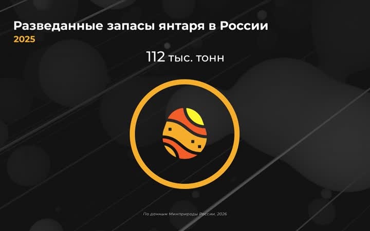 Россия в цифрах. Где добывают янтарь?