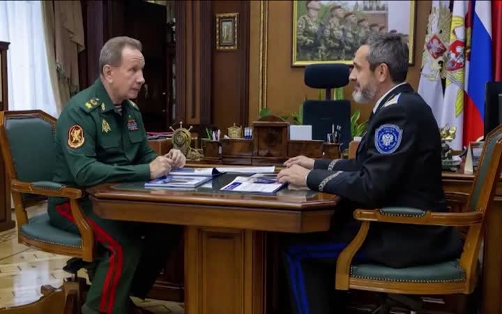 Виктор Золотов обсудил с Виталием Кузнецовым участие казаков в СВО и службу в Росгвардии