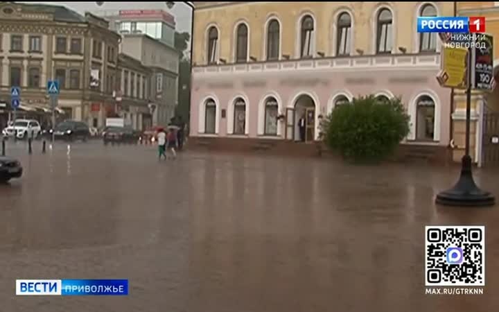 Сегодня по Нижегородской области и Нижнему Новгороду ожидаются сильные дожди, ливни