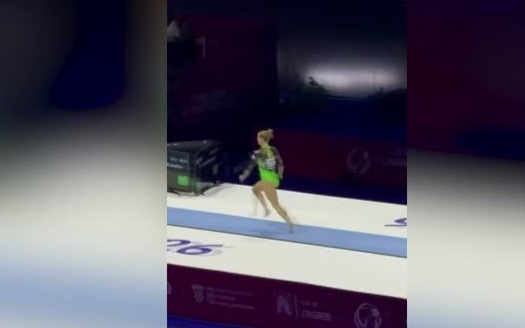 Ангелина Мельникова выиграла золото в опорном прыжке на чемпионате Европы в Загребе