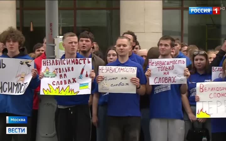 Активисты Единой России проводят акции у дип-представительств стран, поддерживающих Украину, на фоне инцидента с дроном в Германии
