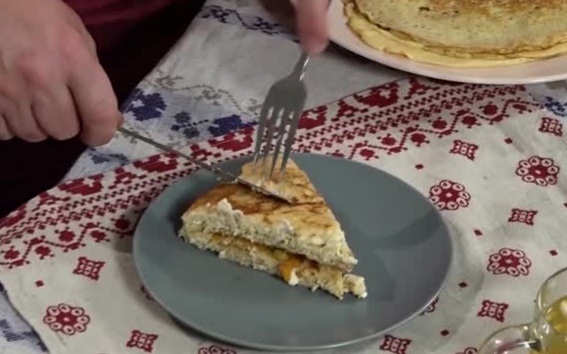 Блинный пирог и пшенные блины
