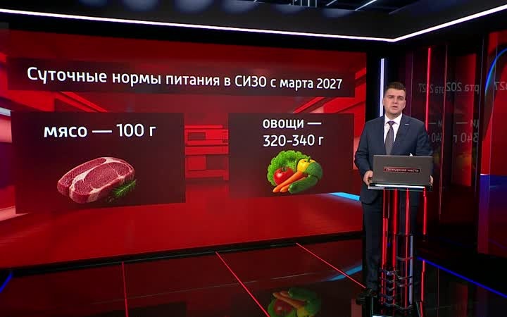 В российских тюрьмах и СИЗО изменят меню с марта 2027 года