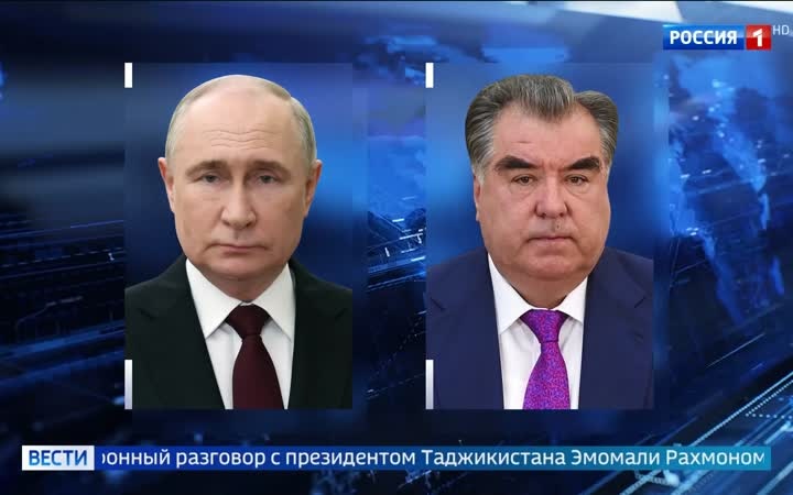 Владимир Путин поздравил Эмомали Рахмона с Днем рождения