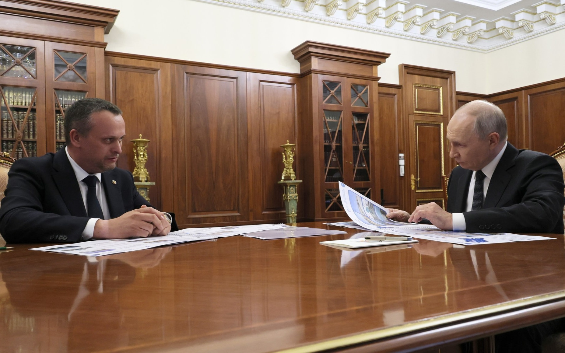 Встреча Владимира Путина с министром транспорта Андреем Никитиным