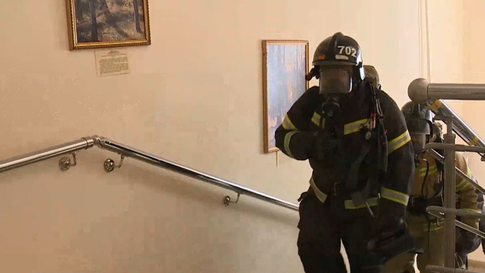 Условный пожар в столовой вуза тушили в Йошкар-Оле