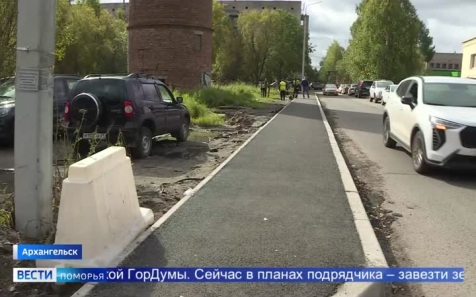 В посёлке Талажского Авиагородка завершилось строительство нового тротуара
